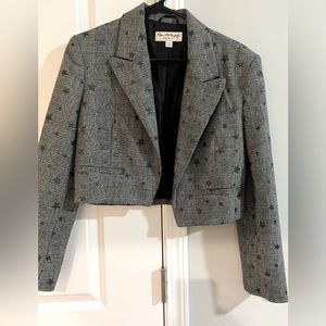 Cropped Blazer with Stars